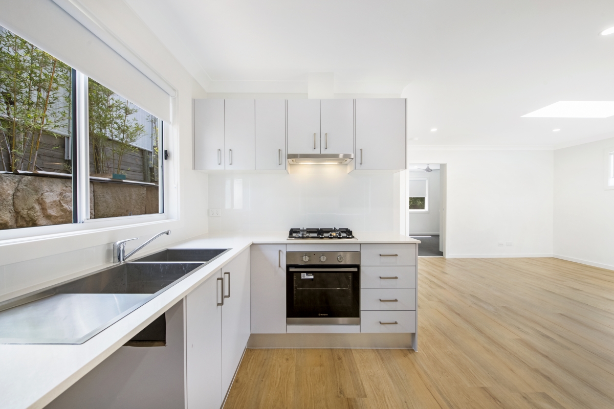 kitchen with large window